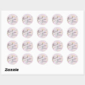 Dank u Faux Iridescent Opal Ronde Sticker (Vel)