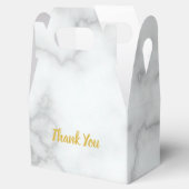 Dank u Faux Wit Marmeren Afstudeerder Naam Afstude Bedankdoosjes (Geopend)