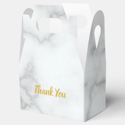 Dank u Faux Wit Marmeren Afstudeerder Naam Afstude Bedankdoosjes (Geopend)