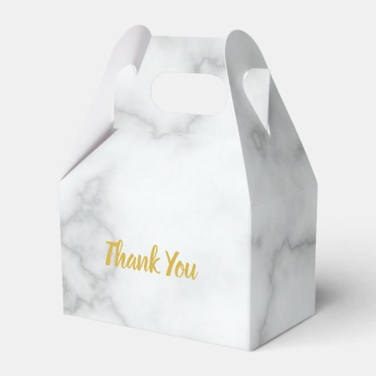 Dank u Faux Wit Marmeren Afstudeerder Naam Afstude Bedankdoosjes (Voorkant Zijde)