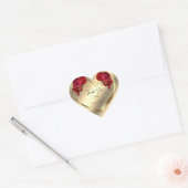 Dank U Favor Bloem Hart Bruids Sweet16th Goud Sticker (Envelop)
