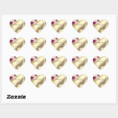 Dank U Favor BloemGouden Hart Bruids Sweet 16th Sticker (Vel)