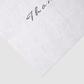 Dank u Favor Bruids Zwart Wit Bruiloft Tissuepapier (Detail)