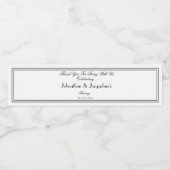 Dank u Favor Elegant Romantisch Bruiloft Favor Waterfles Etiket (Enkel label)