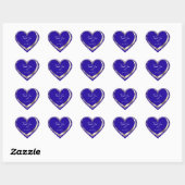 Dank U Favor Gold Hart Bruiloft Blauw Hart Sticker (Vel)