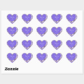 Dank U Favor Gouden Hart Bruiloft Paars Sticker (Vel)