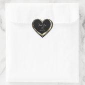 Dank U Favor Gouden Hart Bruiloft Zwart Sticker (Tas)