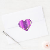 Dank U Favor Paarse Gouden Hart Bruids Sweet16th Sticker (Envelop)