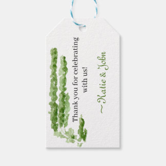 Dank u favoriet tag waterverf groen klassiek  cadeaulabel