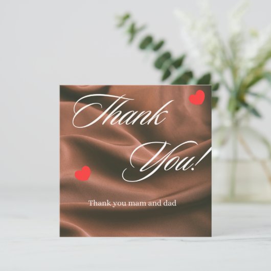 dank u feestdagenkaart (Staand voorkant)