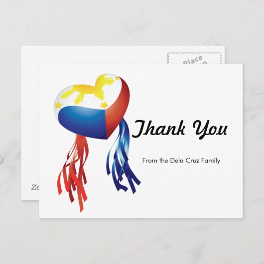 Dank u Filippijnse Parol aanpassen Post Kaart (Voorkant / Achterkant)