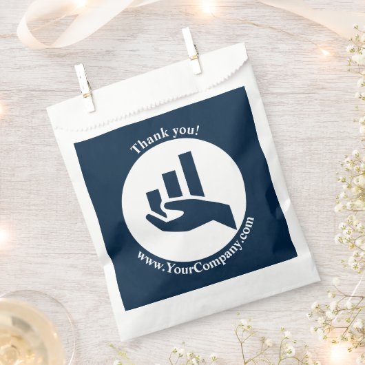 Dank U Financieel Planner Wit-Blauw  Bedankzakje (Geknipt)