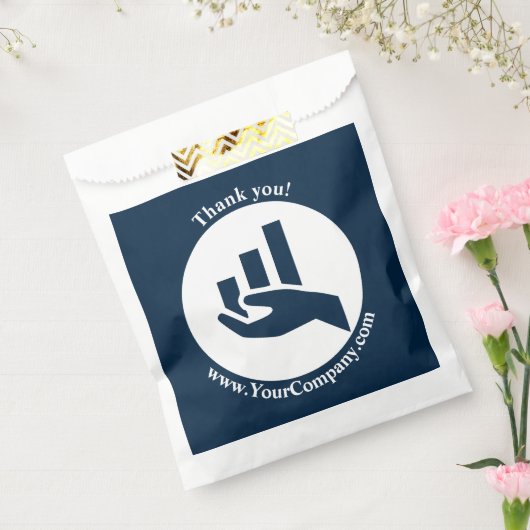 Dank U Financieel Planner Wit-Blauw  Bedankzakje (Gezegeld)