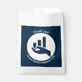 Dank U Financieel Planner Wit-Blauw  Bedankzakje (Voorkant)