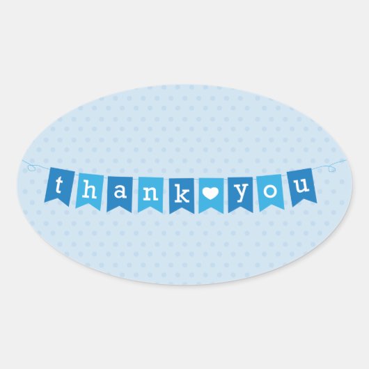 Dank u Flags Blue Sticker (Voorkant)