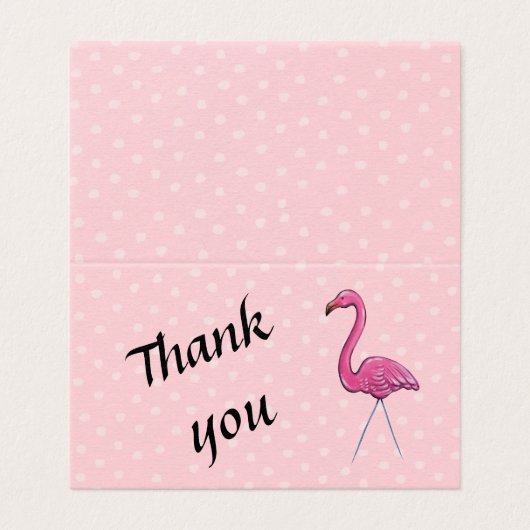 Dank u flamingo kaart (Buitenkant ongevouwen)