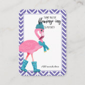 dank u flamingo voor haar elastische juweel visitekaartje (Voorkant)