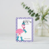 dank u flamingo voor haar elastische juweel visitekaartje (Staand voorkant)