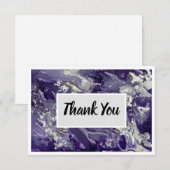 Dank u Flat 3,5" x 5" Kaart - Paarse (Voorkant / Achterkant)