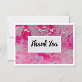 Dank u Flat 3,5" x 5" Kaart - Roze