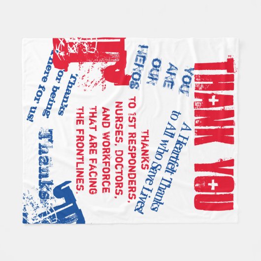 DANK U FLEECE DEKEN (Voorkant (Horizontaal))