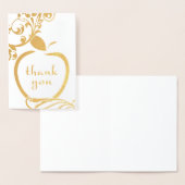 Dank u Floral Apple Gold Foil Folie Kaarten (Display)