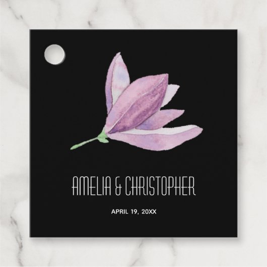 Dank u Floral Bedankjes Labels (Voorkant)