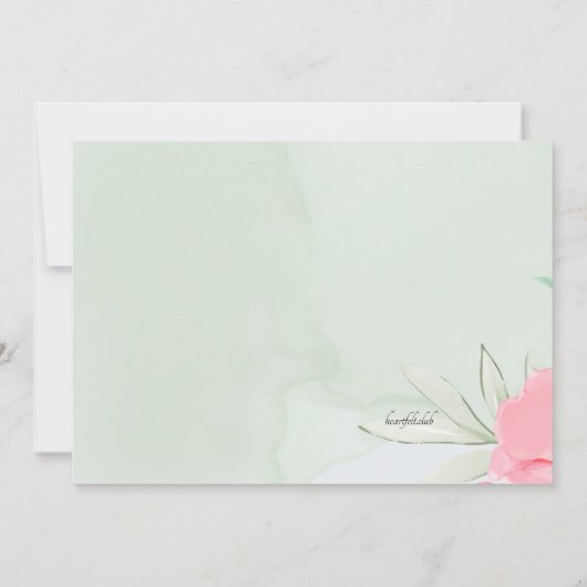 Dank u Floral Bedankkaart (Achterkant)