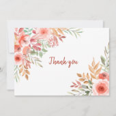 Dank u Floral Bedankkaart (Voorkant)