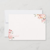 Dank u Floral Bedankkaart (Achterkant)