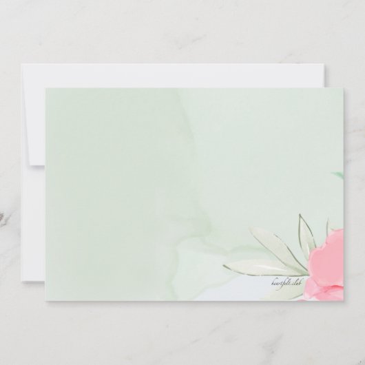 Dank u Floral Bedankkaart (Achterkant)