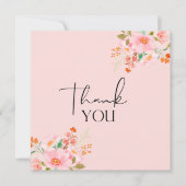 Dank u Floral Bedankkaart (Voorkant)