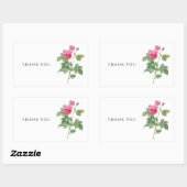 Dank u  Floral Botanical Rechthoekige Sticker (Vel)