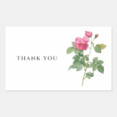 Dank u  Floral Botanical Rechthoekige Sticker (Voorkant)