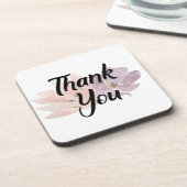 Dank u Floral Drankjes Onderzetter (Linkerzijde)