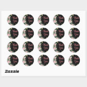 Dank u Floral Flare Ronde Stickers (Vel)