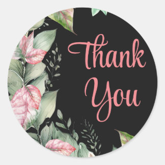 Dank u Floral Flare Ronde Stickers