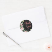Dank u Floral Flare Ronde Stickers (Envelop)