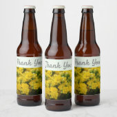 Dank u Floral Foto appreciation Garden Flower Bier Etiket (Flessen)