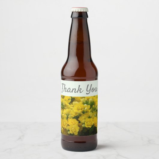 Dank u Floral Foto appreciation Garden Flower Bier Etiket (Voorkant)