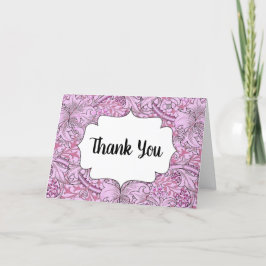 Dank u Floral Lavender Pattern Kaarten