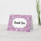 Dank u Floral Lavender Pattern  Kaarten (Voorkant)