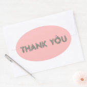 Dank u Floral Ovale Sticker (Envelop)