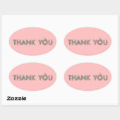 Dank u Floral Ovale Sticker (Vel)