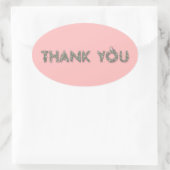 Dank u Floral Ovale Sticker (Tas)