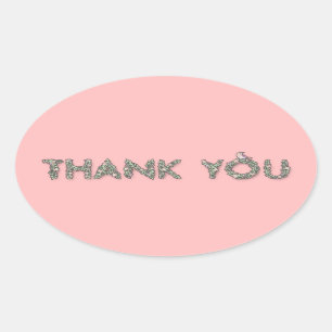 Dank u Floral Ovale Sticker