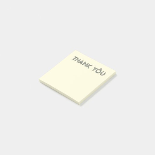 Dank u Floral Post-it® Notes (Schuin)