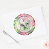 Dank u Floral Ronde Sticker (Envelop)
