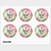 Dank u Floral Ronde Sticker (Vel)