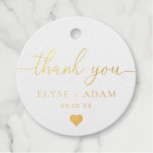 Dank U Folie Favor Tag (Voorkant)